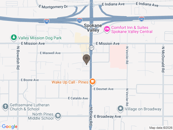 Map showing location of Hennessey Valley Funeral Home & Crematory