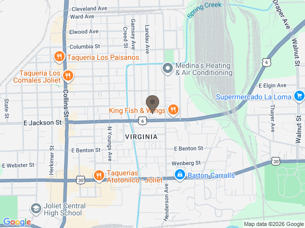 Map showing location of Delgado Funeral Chapel