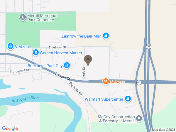 Map showing location of Waid Funeral Home & Cremation Service