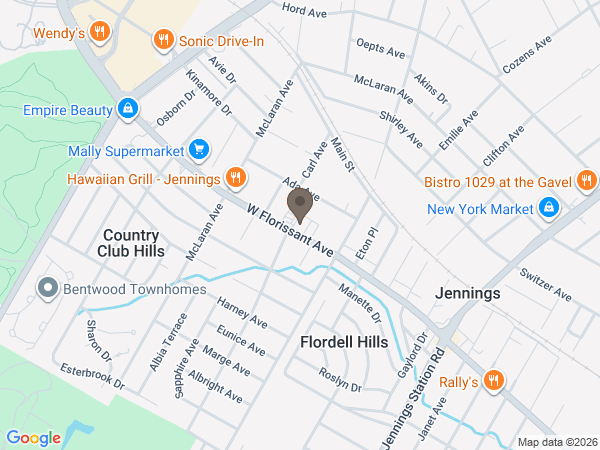 Map showing location of Austin Layne Mortuary