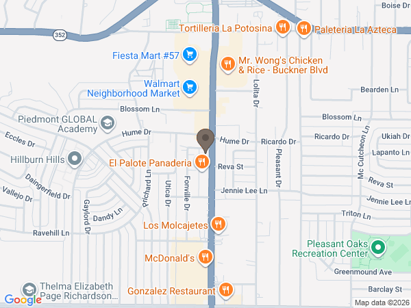 Map showing location of Carrillo Funeral Home