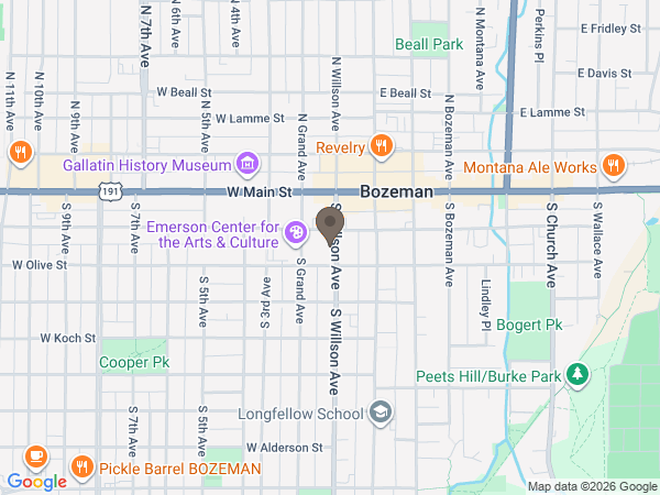 Map showing location of Dokken-Nelson Funeral Service