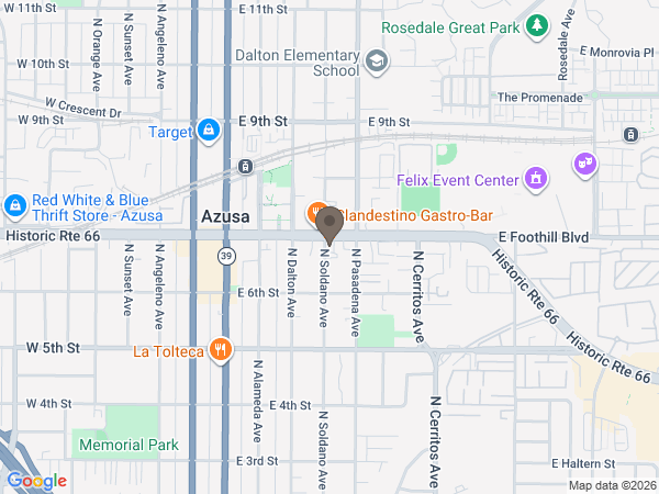 Map showing location of White's Funeral Home