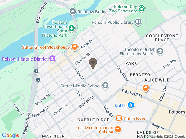 Map showing location of Miller Funeral Home: Folsom