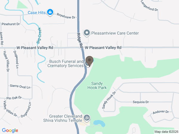 Map showing location of Busch Funeral and Crematory Services: Parma