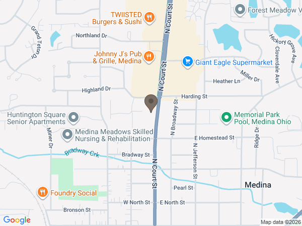 Map showing location of Waite & Son Funeral Home