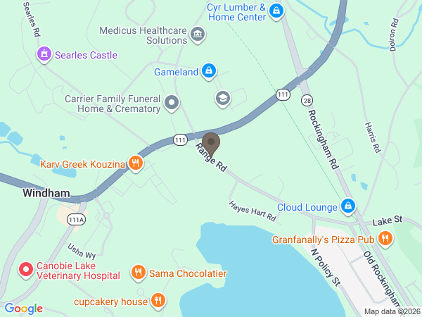 Map showing location of Carrier Family Funeral Home