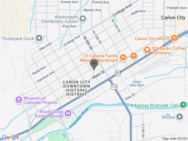 Map showing location of Holt Family Funeral Homes
