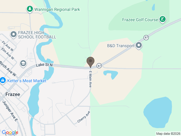Map showing location of Furey Funeral Home