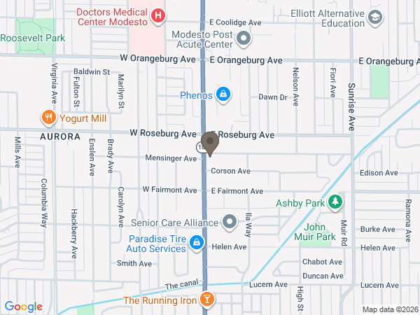 Map showing location of Franklin and Downs Funeral Home: McHenry Chapel
