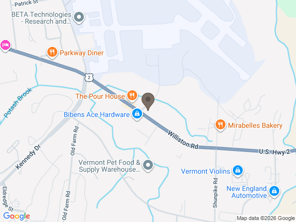 Map showing location of Vermont Funeral Homes: Champlain Cremation