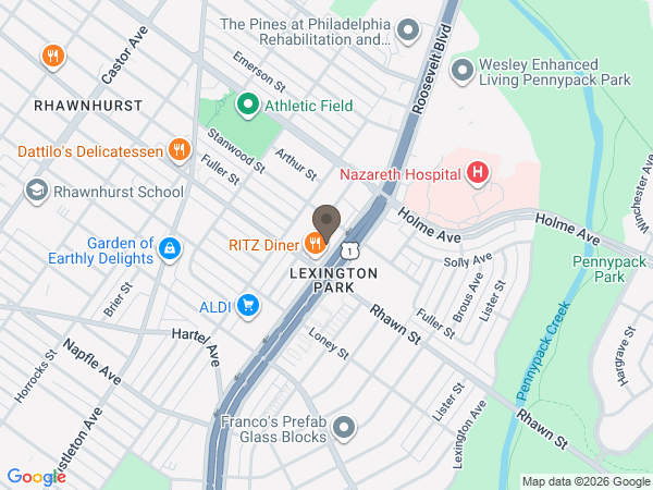 Map showing location of Hancock Funeral Home, LTD