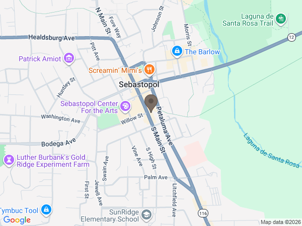 Map showing location of Parent-Sorensen Mortuary and Crematory