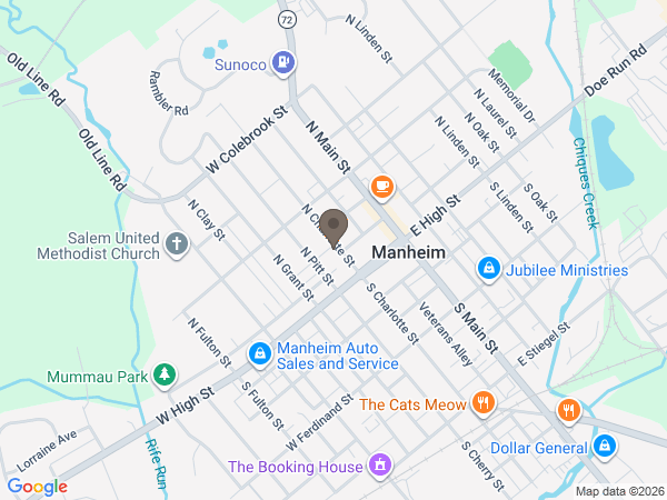 Map showing location of William P. Spence Funeral & Cremation Services, Inc.