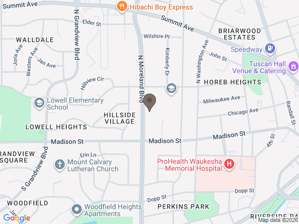 Map showing location of Cesarz, Charapata & Zinnecker Funeral Home