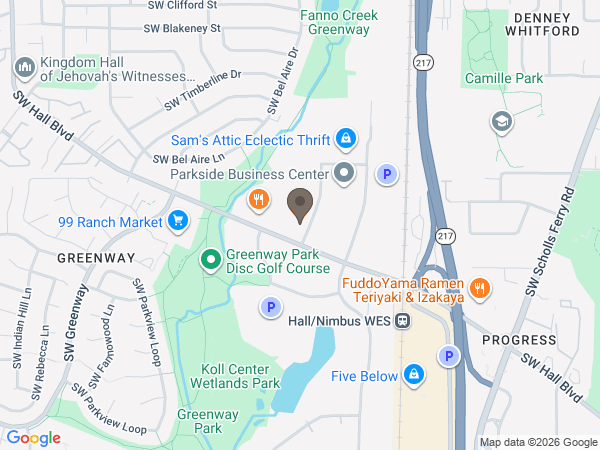 Map showing location of Smart Cremation: Beaverton