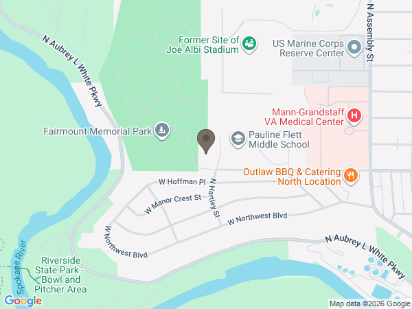 Map showing location of Ball and Dodd Funeral Home