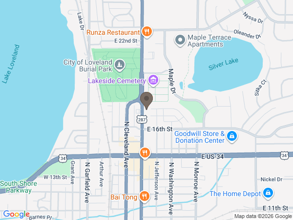 Map showing location of Viegut Funeral Home