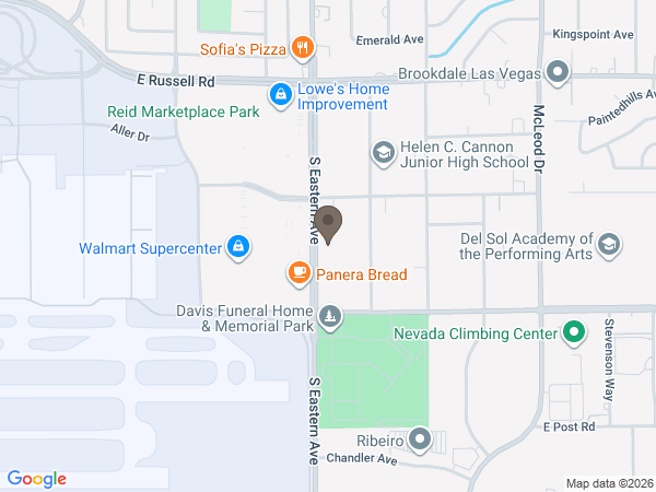 Map showing location of Las Vegas Cremations - Eastern