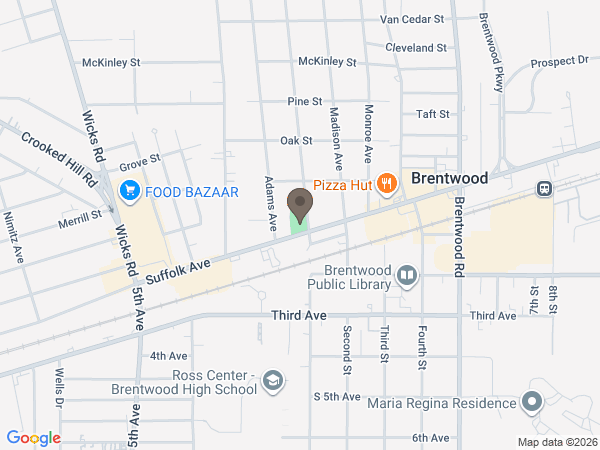 Map showing location of Michael J. Grant Funeral Homes Inc.