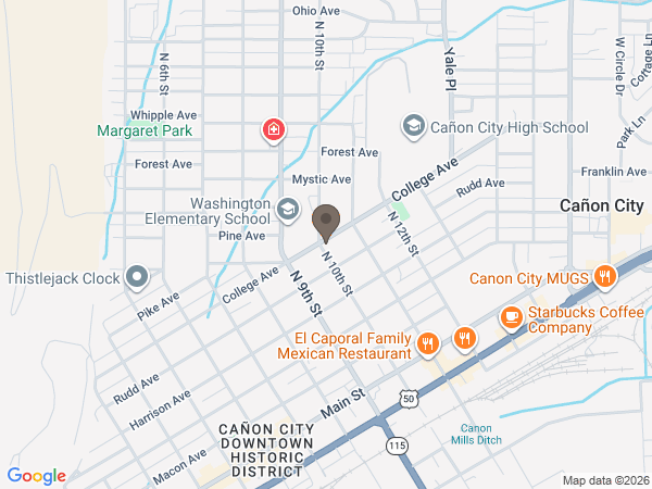 Map showing location of Over The Rainbow Bridge Pet Services