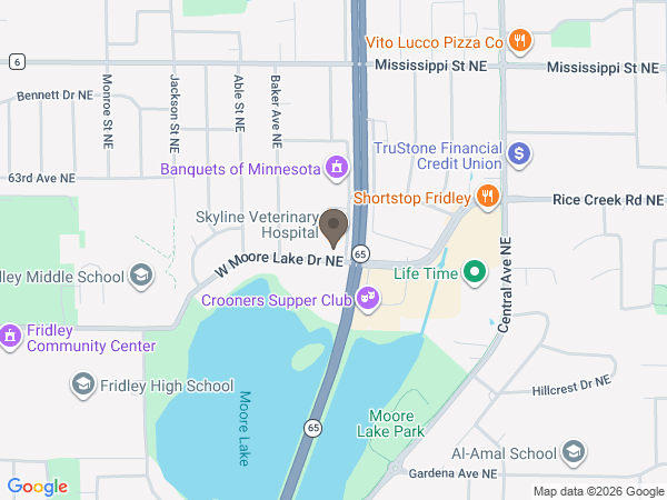 Map showing location of Miller Funeral Fridley / Choice Cremation
