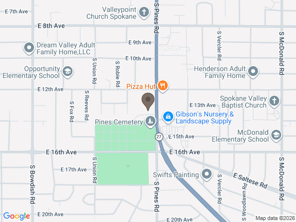 Map showing location of Thornhill Valley Chapel