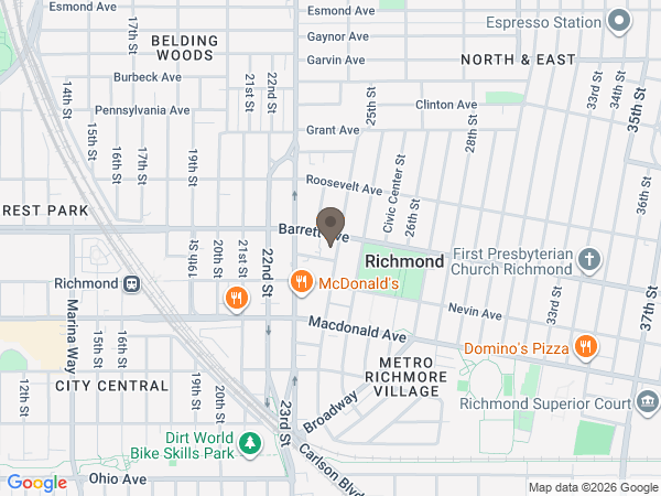 Map showing location of Wilson & Kratzer Mortuaries: Civic Center Chapel
