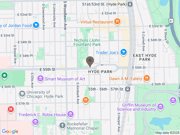 Map showing location of Cremation Society of Illinois: 55th St