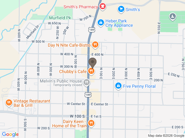 Map showing location of Heber Valley Funeral