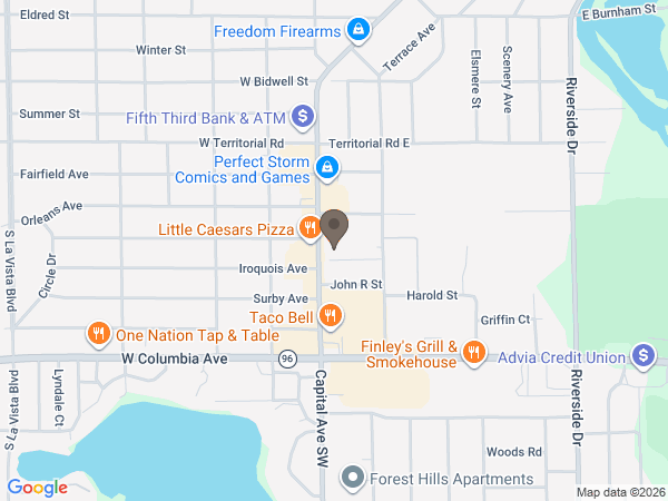 Map showing location of Richard A. Henry Funeral Home and Cremation Services