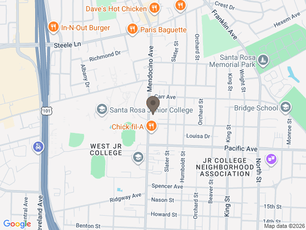 Map showing location of Eggen and Lance Chapel