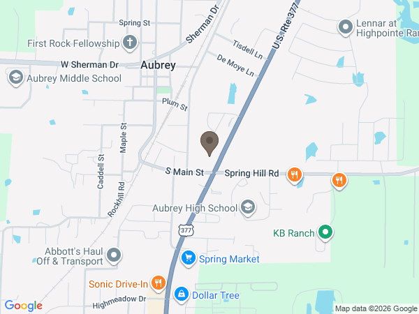 Map showing location of Slay Memorial Funeral Center
