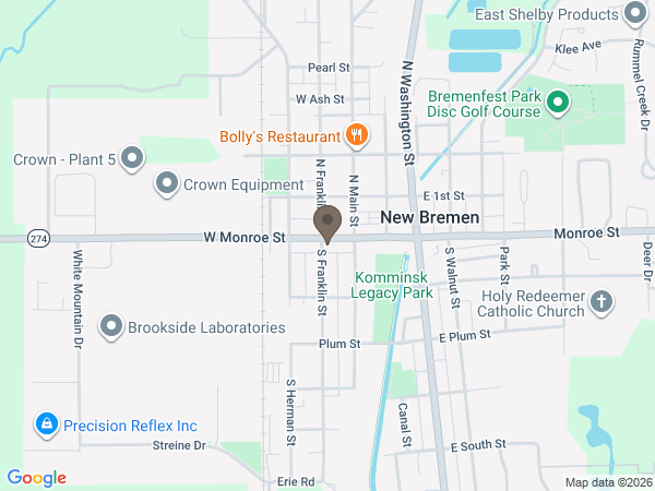 Map showing location of Gilberg-Hartwig