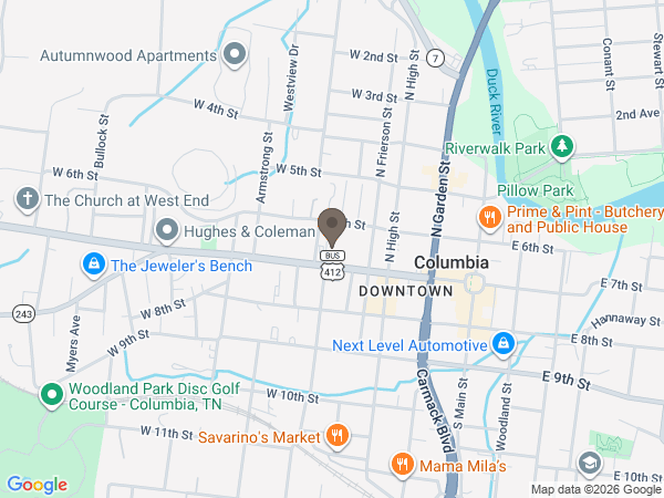 Map showing location of Oakes & Nichols, Inc.