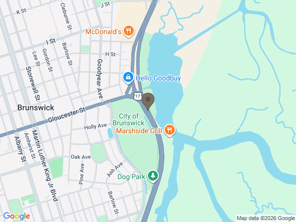 Map showing location of Golden Isles Cemetery Group, Inc.