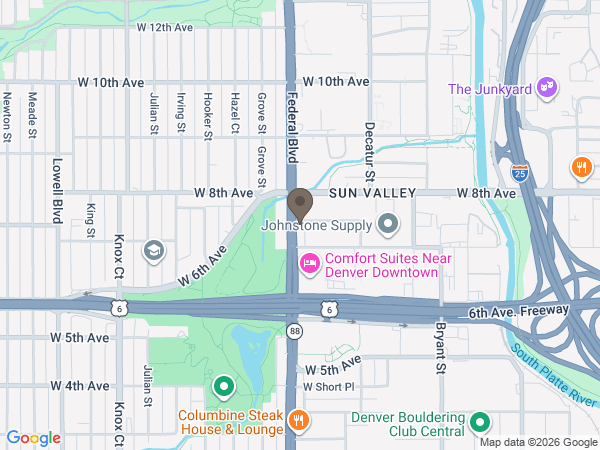 Map showing location of Be a Tree Cremation