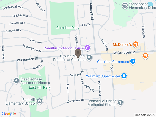 Map showing location of Buranich Funeral Home