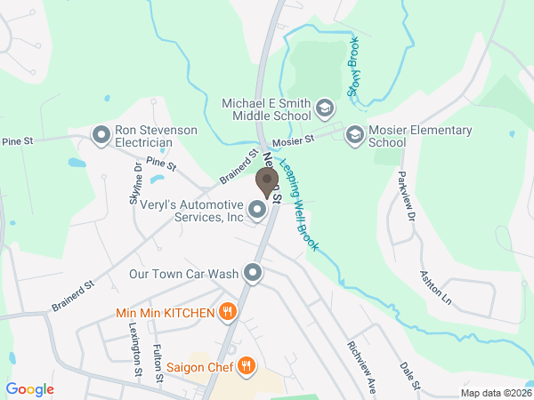 Map showing location of Beers & Story Funeral Homes - South Hadley