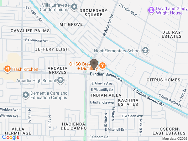 Map showing location of Whitney & Murphy Funeral Home