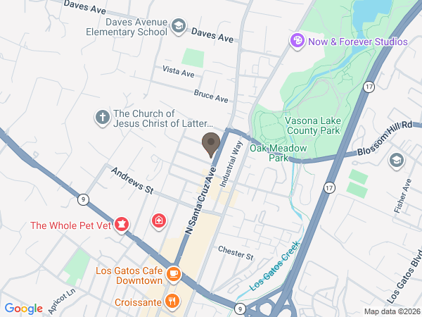 Map showing location of Darling & Fischer Chapel of the Hills