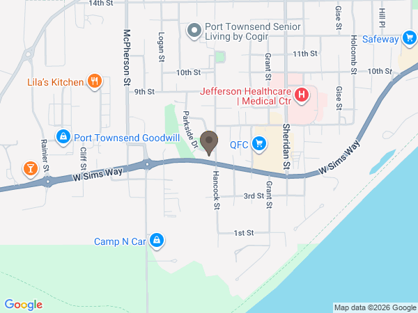 Map showing location of Bradley-Kosec Funeral Home