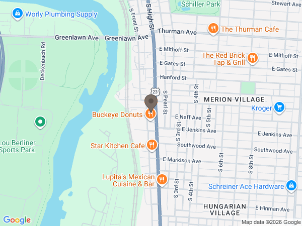 Map showing location of Graumlich Funeral Home