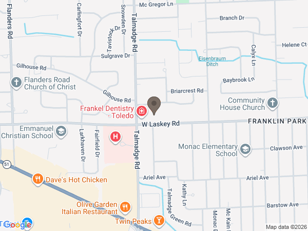 Map showing location of Newcomer: NW Toledo