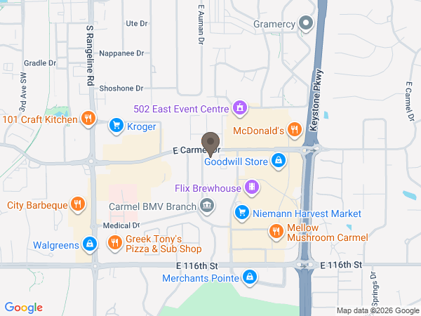 Map showing location of Carmel Funeral and Cremation