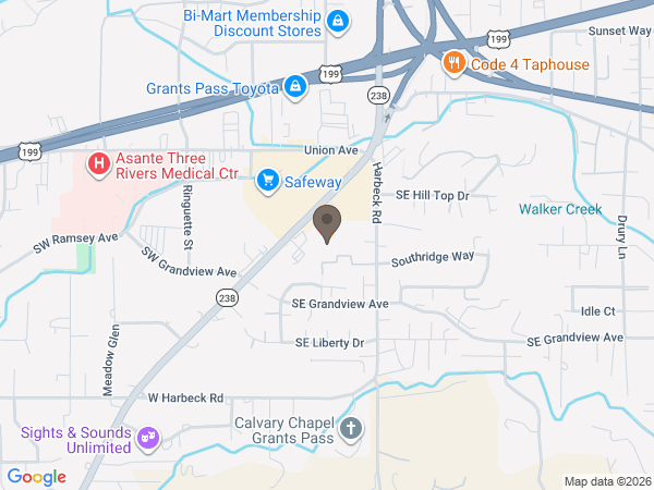 Map showing location of Stephens Family Chapel