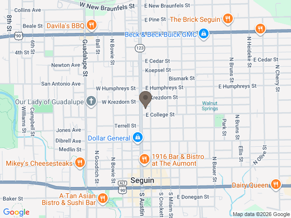 Map showing location of Goetz Funeral Home