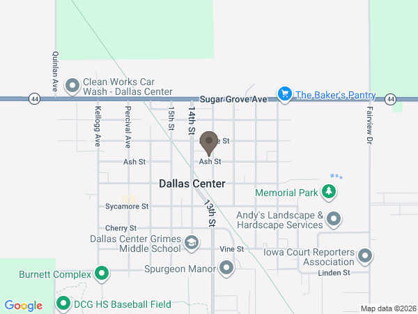 Map showing location of Iles Funeral Homes