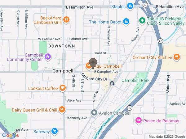 Map showing location of Darling & Fischer Campbell Memorial Chapel