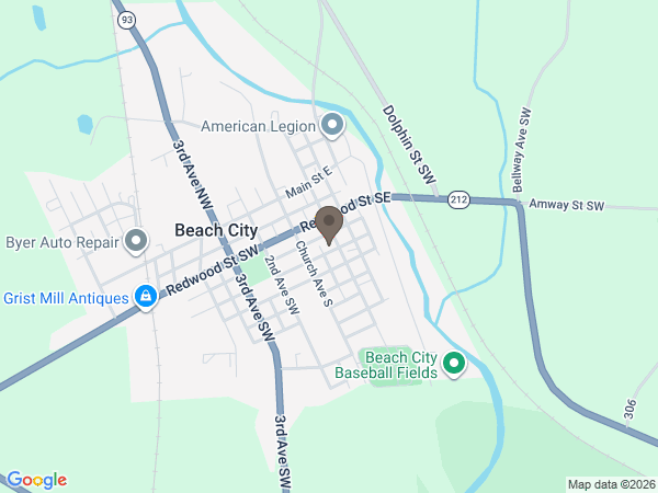 Map showing location of Lantzer Funeral Home